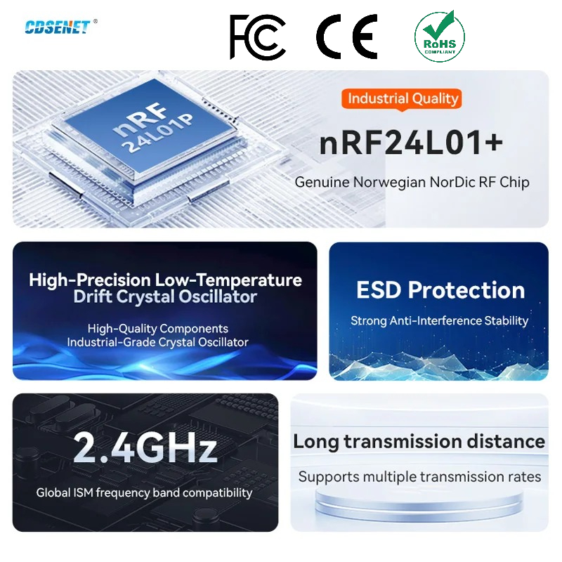 Nrf24L01 Module Wireless - وحدة لاسلكية RF بتردد 2.4 جيجاهرتز