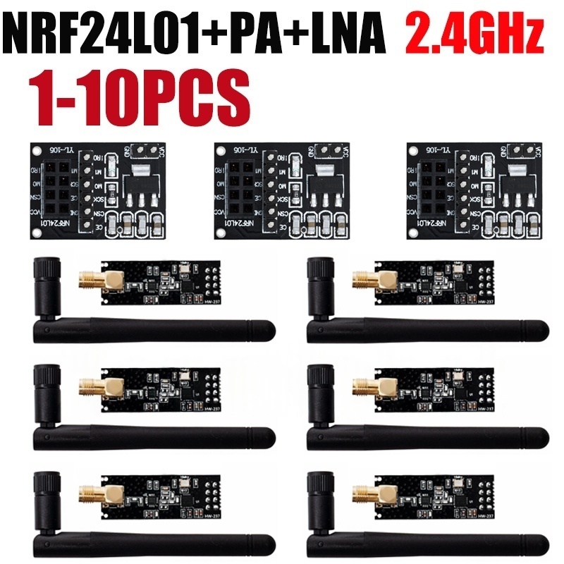 Nrf24L01 Module Wireless - 1-10 قطع NRF24L01+PA+LNA وحدة إرسال واستقبال