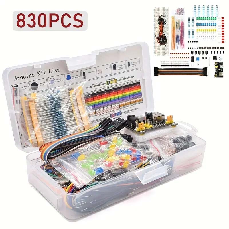 Arduino Uno Starter Kit - 830 قطعة/صندوق لتقوم بها بنفسك مشروع