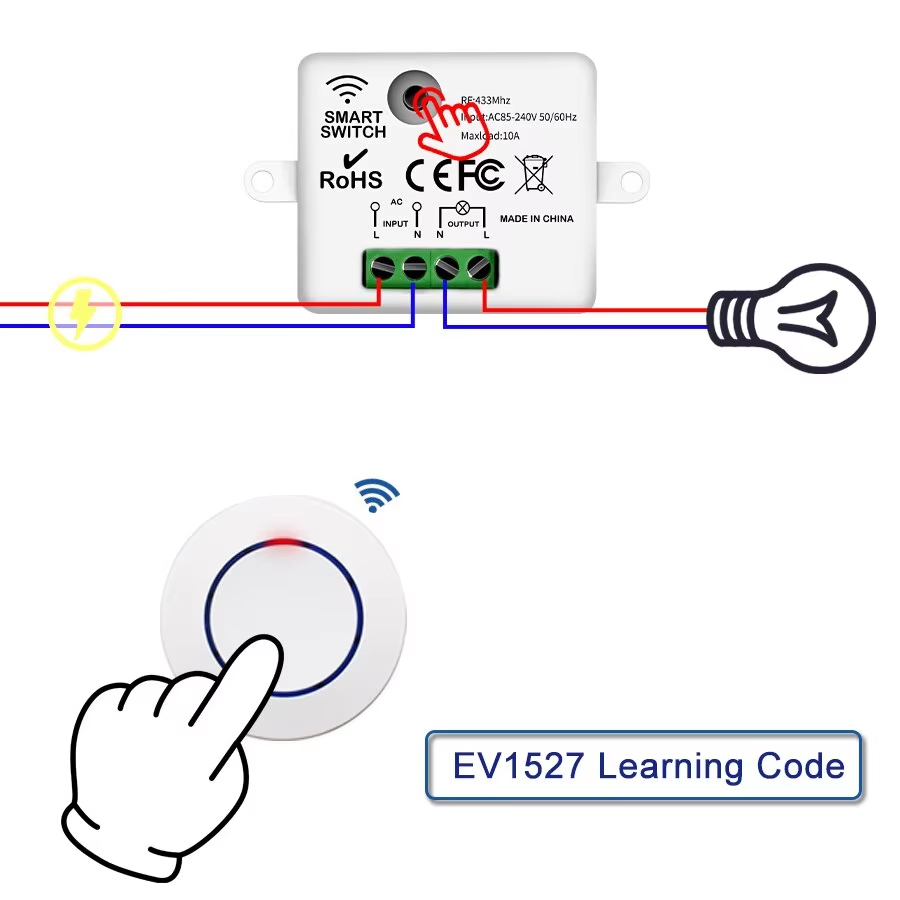 RF 433MHz اللاسلكية التحكم عن  - مراجعة Diy Electronics Button وسعره