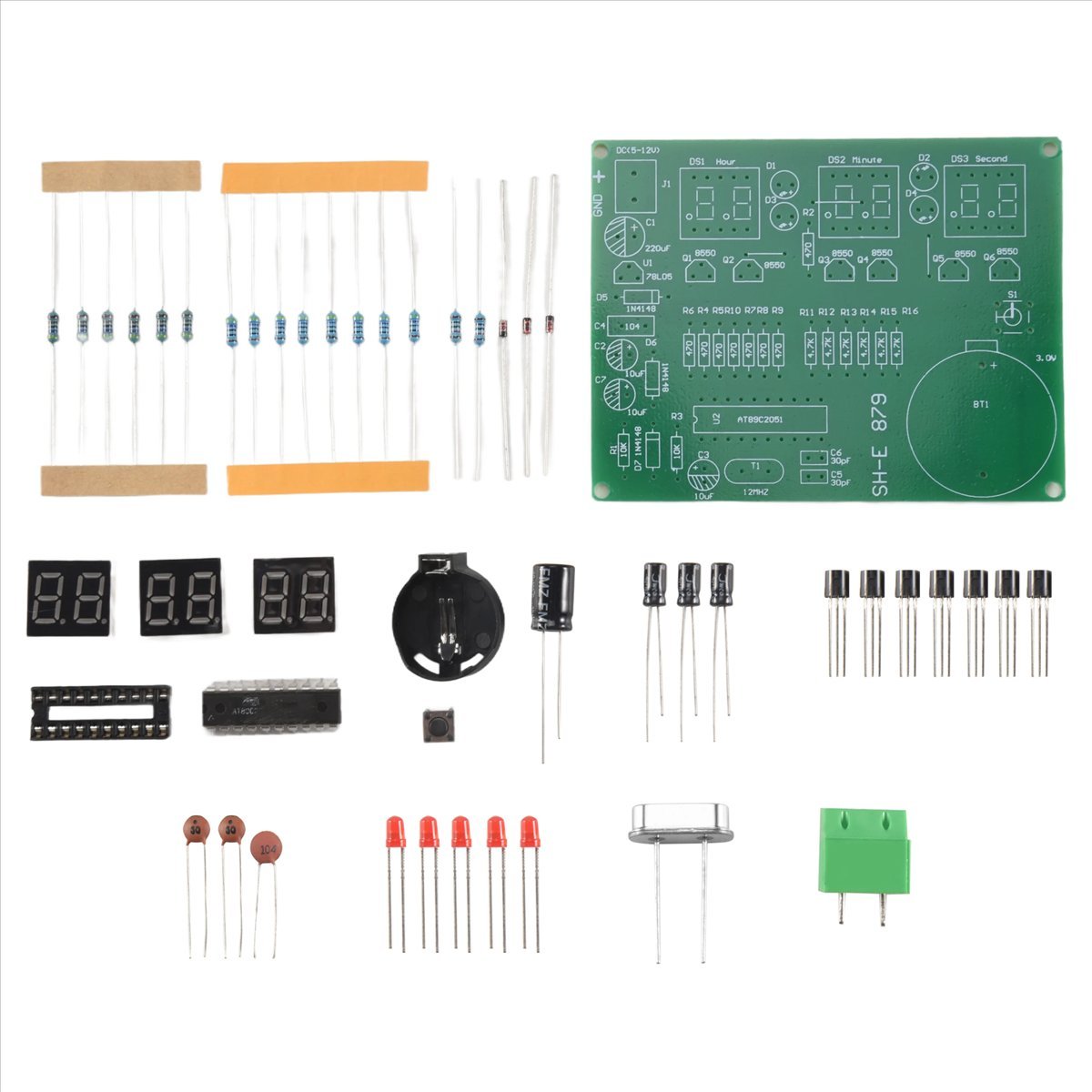 A003 AT89C2051 6 شاشة LED رقمي - مراجعة Diy Electronics Flux وسعره
