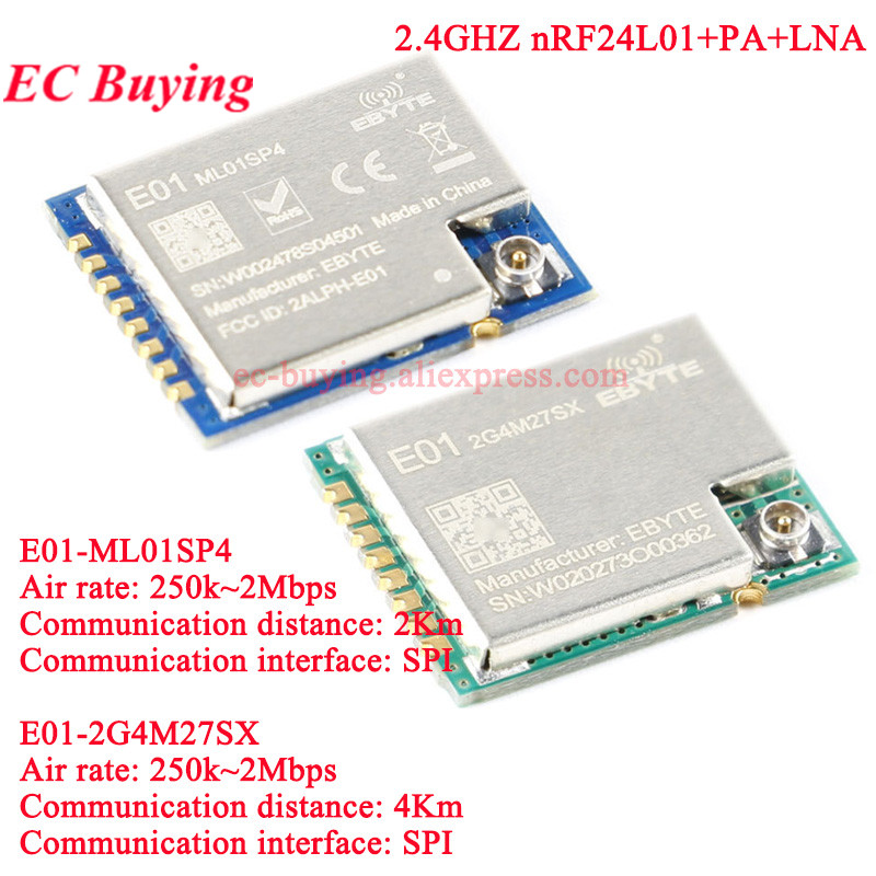 10 قطعة/1 قطعة E01-2G4M27SX ML - مراجعة Nrf24L01 Module Wireless وسعره