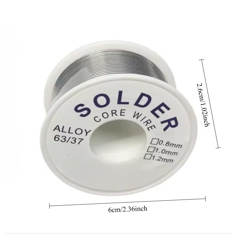 سلك لحام Rosin Core - بكرة سلك - مراجعة Diy Electronics Flux وسعره