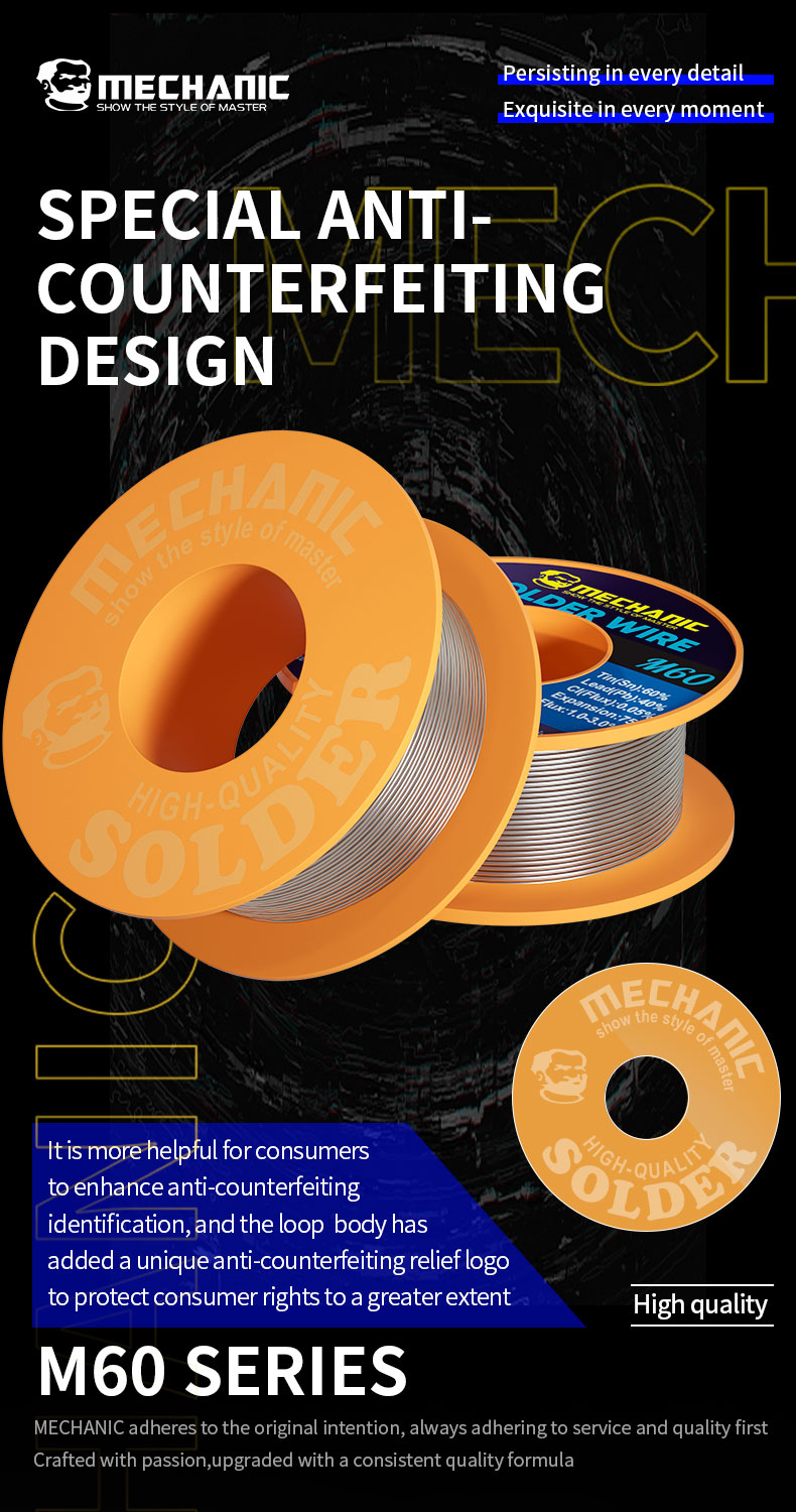 سلك لحام MECHINC OFFICIAL M60  - مراجعة Diy Electronics Flux وسعره
