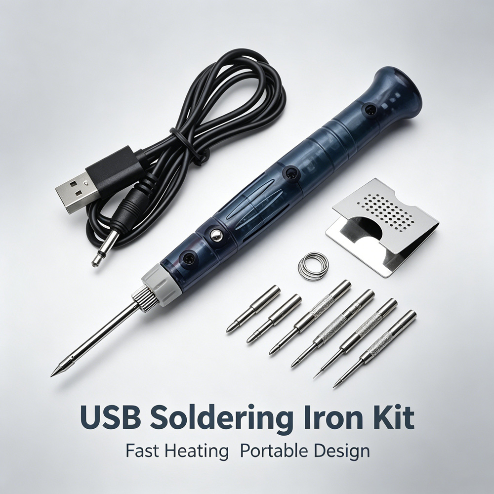 طقم لحام USB صغير محمول بقوة 5 - مراجعة Hobby Diy Electronics Kit وسعره