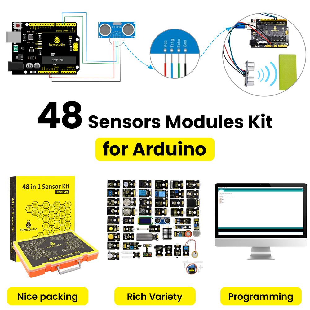 مجموعة أدوات استشعار كيستوديو  - مراجعة Arduino Uno Starter Kit وسعره